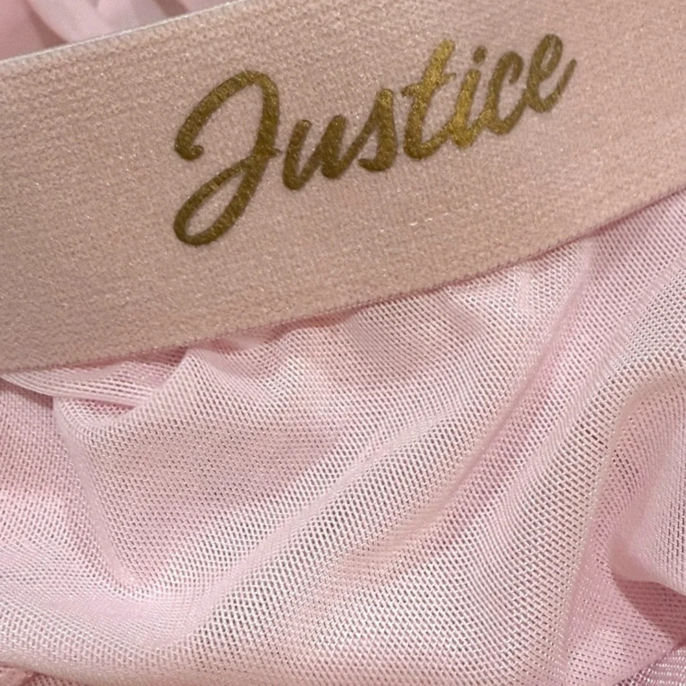 Justice Light Pink Mini Skirt sz XL Girls